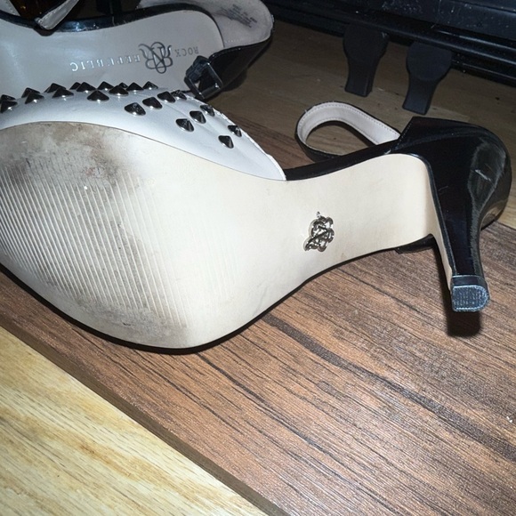 Rock Republic Studded Beige and Black Heels 4” heel - Picture 5 of 8